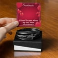 thumbnail image 2 of My Soul Loves Song of Solomon 3:4 Men's Stainless Steel & Vegan Leather Cross Bracelet - Vegan Leather with Stainless Steel, 2 of 14