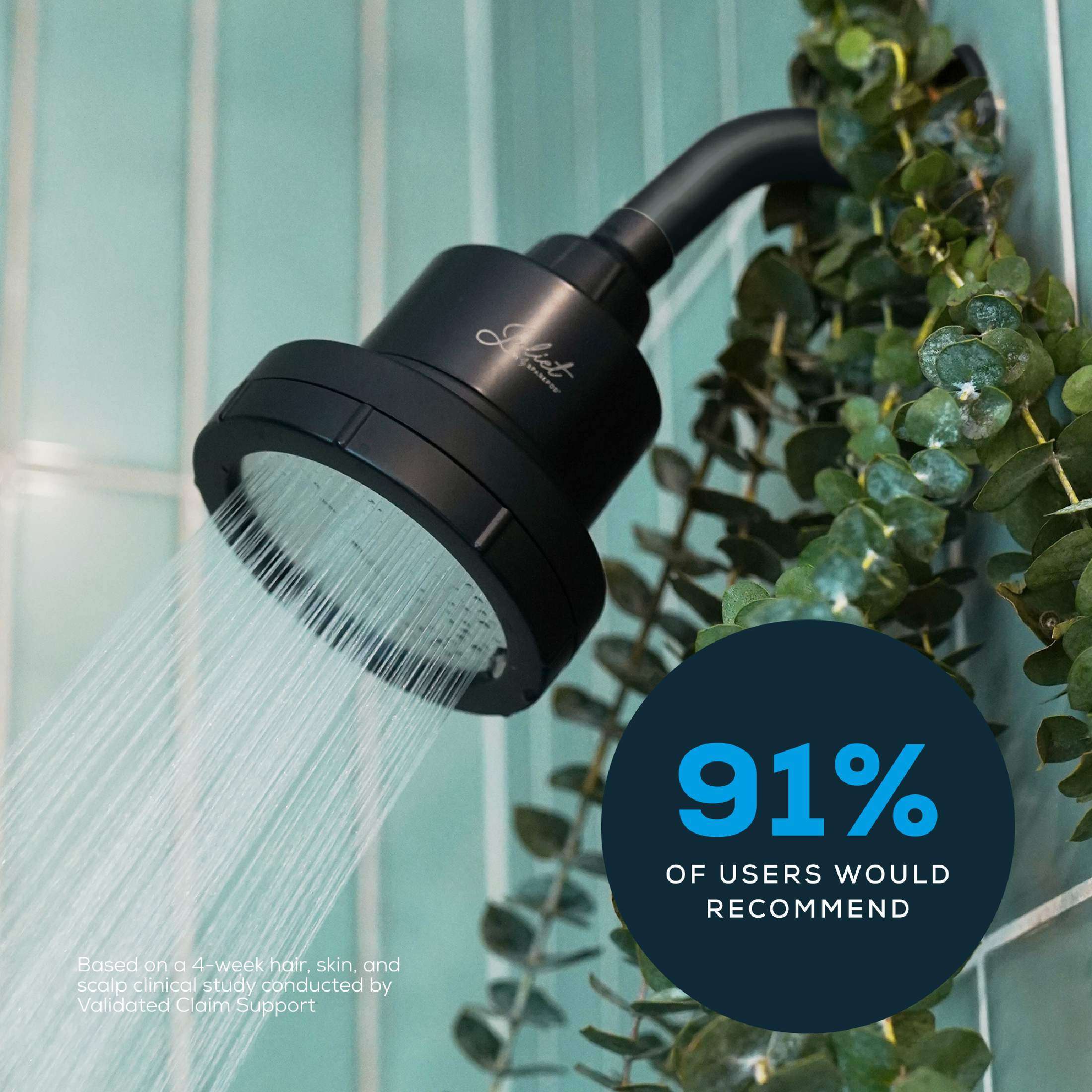 SparkPod Juliet Filtered High Pressure Fixed Shower Head photo 3