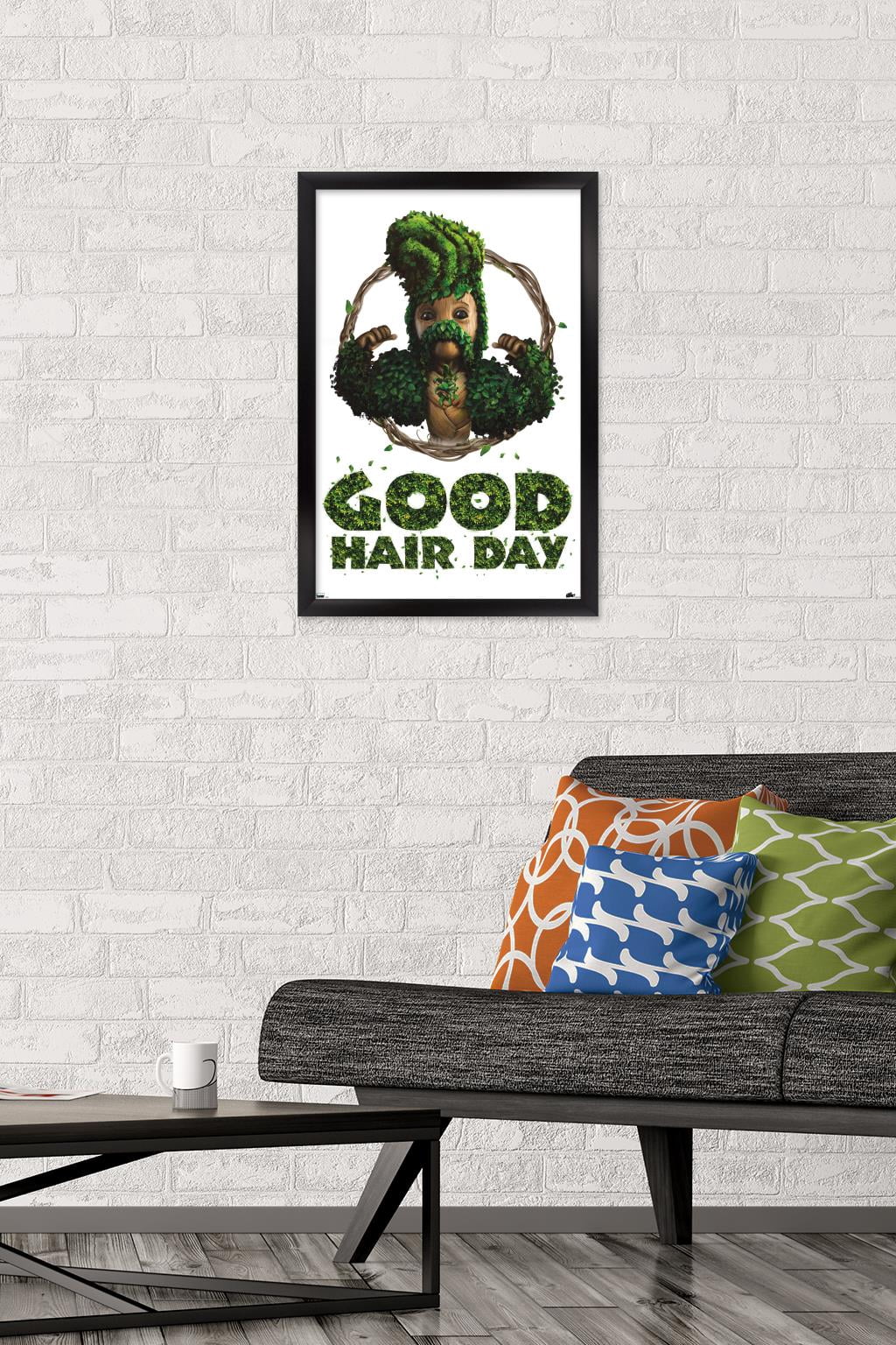 Marvel I Am Groot - Good Hair Day Wall Poster, 14.725" x 22.375" Framed