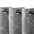 thumbnail image 2 of BNM Vintage Trellis Blackout Curtains, Set of 2, 52" x 108", Silver, 2 of 7