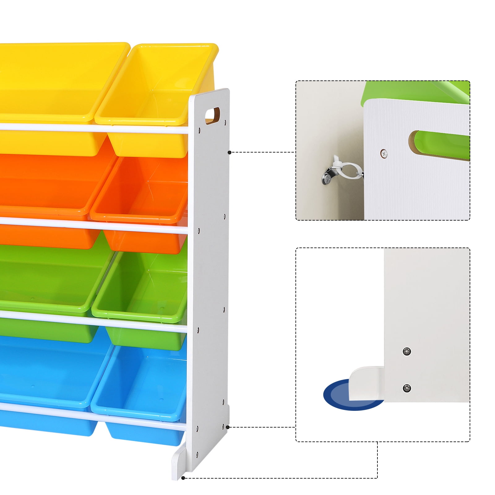 Rainbow Toy Box with Lid Store Playtime Essentials and Other Knick-Knacks K Rainbow Toy Box with Lid Store Playtime Essentials and Other Knick-Knacks K