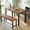 Brown, variant on AENKYO Dining Table Set for 4, 3-Piece Kitchen Table with 2 Benches, Space-Saving Dining Room Set for Breakfast Nook and Small Spaces,Black