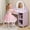 Purple, variant on Shininglove Kids Vanity with Lighted Mirror & Stool for Girls 3-9 - Adjustable LED, Storage Drawer(Pink)