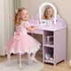 thumbnail image 5 of Yeshouse Tocador infantil con silla, tocador para niñas con estantes y cajón, escritorio infantil con rejillas de almacenamiento, 5 of 7
