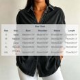 thumbnail image 3 of KICILVS Denim Shirt Women Button Down Collar Loose Fit Long Sleeve Blouse Trendy Comfortable Fashion Clothing, 3 of 8