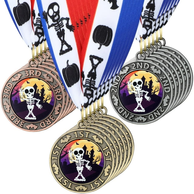 Medallas de Halloween Ecation, 30 unidades, concurso de calabazas, 5 cm