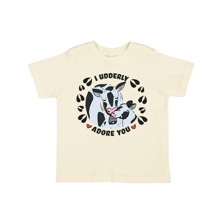

Inktastic I Udderly Adore You Cows Gift Toddler Boy or Toddler Girl T-Shirt
