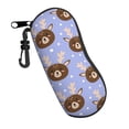 thumbnail image 2 of ZICANCN Sunglasses Soft Case, Cartoon Deer Animal Face Neoprene Zipper Eyeglass Case for Men Women, 2 of 9