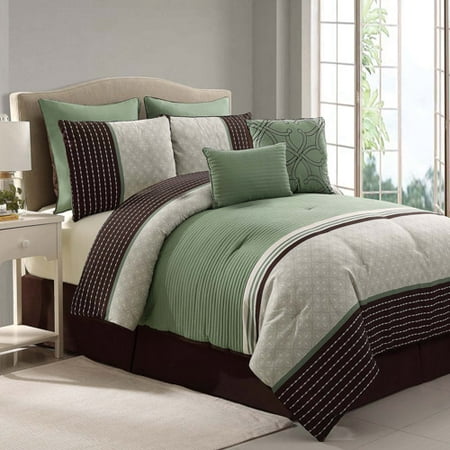 VCNY Seville Multi-Colored Stripe Embroidered 8-Piece