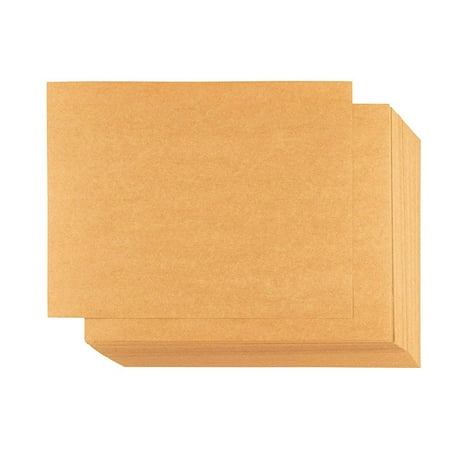 Kraft Paper - 100-Sheet Kraft Stationery, Printable Blank Note Cards for Inkjet and Laser Printers, 4 Cards Per page 400 in Total, Perforated, 8.5 x 11