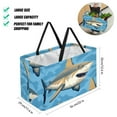 thumbnail image 2 of Shark Large Capacity Reusable Foldable Cube Organizer with Oxford Cloth Material - Ideal Shopping Basket, Shopping Bags, and Storage Box Solution, 2 of 7