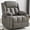 Smoke Grey, variant on Sfxingyou Rocking Recliner Chair for Adults, Overstuffed Fabric Solid Print Living Room Reclining Sofa Chair with Massage and Heat