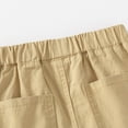 thumbnail image 7 of Boys Cotton Shorts Elastic Waist Summer Casual Shorts Fashion Toddler Going Out Pants with Pocket, Khaki, 5 Years, 7 of 7