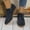 Navy, variant on Women's Ankle Boots Low Chunky Stacked Heel Comfortable Round Toe Booties Navy 6(37)