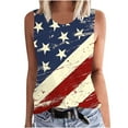 thumbnail image 2 of GaThRRgYP Women's Casual Sleeveless Shirt,Women's Casual Lndependence Day Print Sleeveless Tank Beige S, 2 of 4