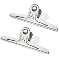 thumbnail image 1 of Clips Bulldog Extra Grandes, Coideal Paquete de 2 Clips Gigantes Gigantes de Acero Inoxidable de 30 cm Soporte de Abrazaderas de Papel para Tablero de Dibujo, Arte, Maestros, Oficina en Casa (Plata), 1 of 7