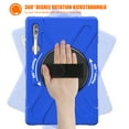 thumbnail image 5 of Dteck Case for Samsung Galaxy Tab S10 Ultra (X920/926B)/S9 Ultra (X910/916B)14.6", Shockproof Built-in Screen Protector Heavy Duty Full-Body Case Rotating Stand Cover with Hand/Shoulder Strap,Blue, 5 of 8