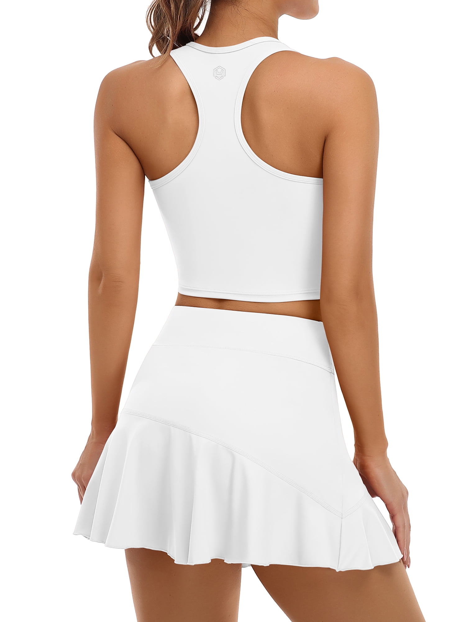 Sociala Two Piece Tennis Skirts Sets for Womens Athletic Dress with Bulit-in Shorts and Pockets