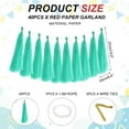 thumbnail image 2 of Uxcell 40Pcs Lake Green Tassel Garland 14.6 x 9.4 Inch Tissue Paper Tassel Banner, 2 of 6
