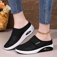 thumbnail image 7 of Domzle Slip-On Mules Sneakers for Women 2026 Backless Knit Comfortable Lightweight with Arch Support Walking Shoes for Travel House Office Black 36, 7 of 7