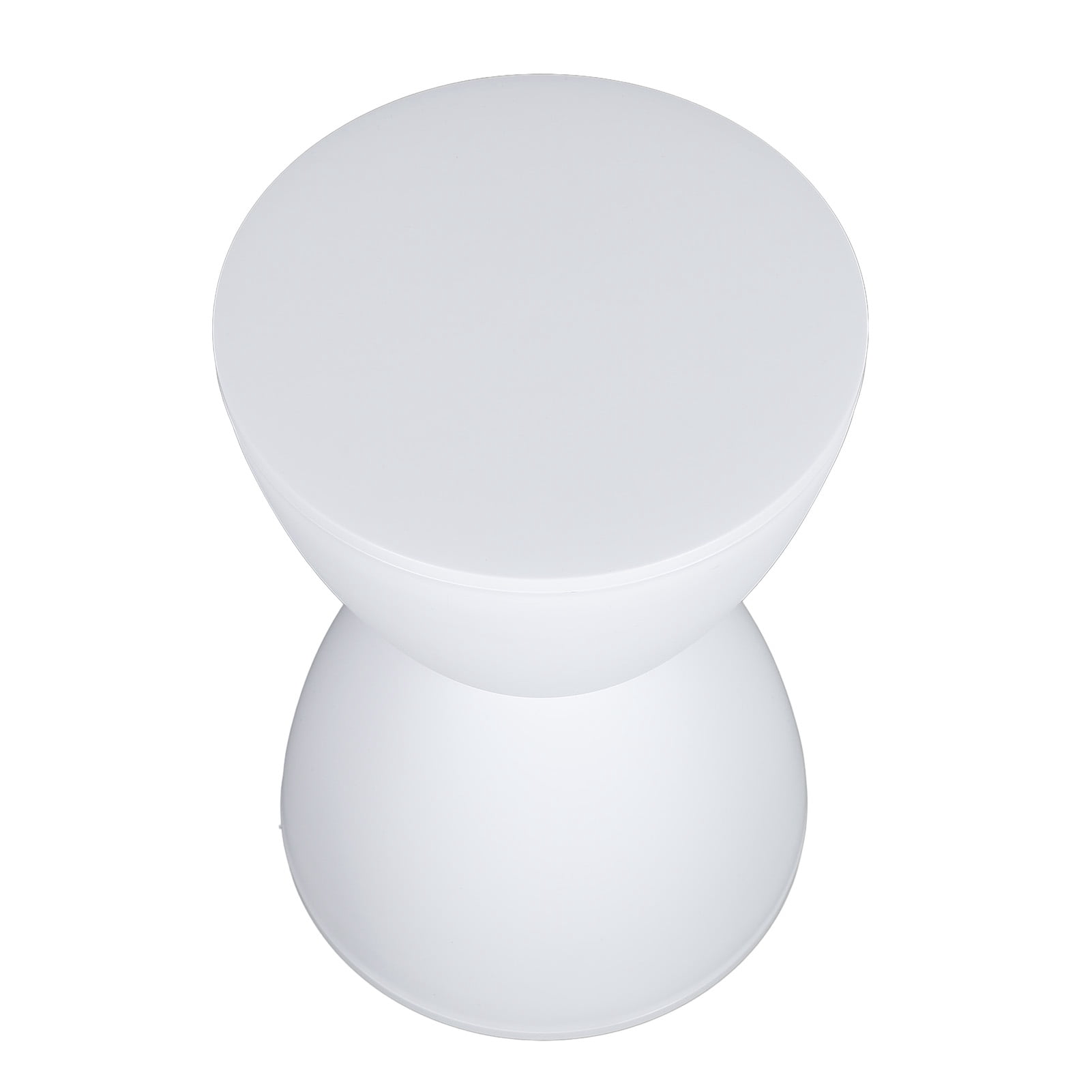 Small Plastic Black Drum Side Table Plastic Hourglass Modern End Table  Round Outdoor Stool Side Table for Coffee Patio Indoor Home Bedroom