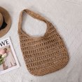 thumbnail image 6 of LHNFT Straw Shoulder Bag for Women Handmade Woven Hobo Bags Tote Bag Trendy Summer Beach Handbag, Beach Vacation Essentials, 6 of 8