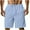 A-Sky Blue, variant on Wyobmus Mens Board Shorts Elastic Waist Drawstring Shorts Solid Color Casual Summer Beach Shorts With Pocket B-Dark Gray