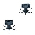 thumbnail image 4 of kurtrusly Kitchen Hanger Self-adhesive Replacement Solid Color Rotatable 6 Claw Detachable Cup Brush Rack Holder Accessories Blue 2Set, 4 of 6