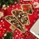 thumbnail image 5 of Bandeja Dividida con Forma de Árbol de Navidad - Plato de Servir de Madera de Bambú para Postres, Aperitivos y Fruta - Vajilla Beige de 28 X 22 Cm para Fiestas Navideñas, 5 of 6