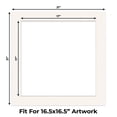thumbnail image 2 of Silver Mist Picture Frame Mat for 21x21 Frames - Fits 17x17 Photos - 50 Mats, 2 of 7