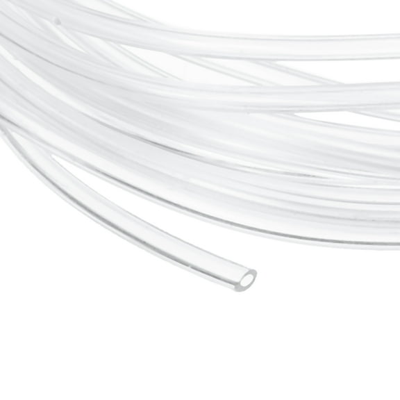 Uxcell Clear Tubing, 1.2mm ID x 2.7mm OD - 15ft Tube Lightweight Vinyl Hose, Transparent Flexible Plastic Water Tubing for Air Oil Water Transfer Aquarium Irrigation