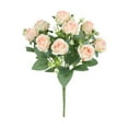 thumbnail image 2 of Ayprnig Rose Bouquets, Artificial Roses with Faux Baby's Breath Stems Leaves, Fake Roses for Valentine's Day Decorations, Wedding Bouquets, Centerpieces & Home Table Decor Light Pink 11.8 Inch, 2 of 6