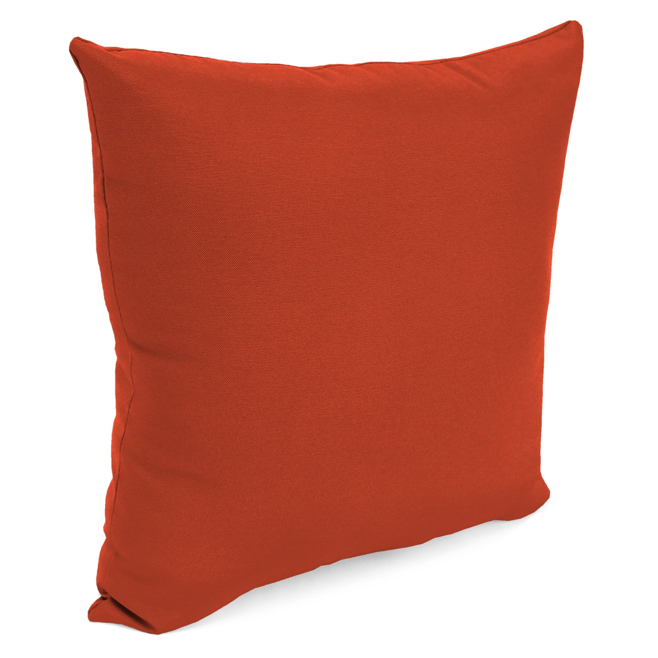 Jordan Manufacturing Sunbrella 18" x 18" Canvas Terracotta Red Solid Square Outdoor Throw Pillow (2 Pack)