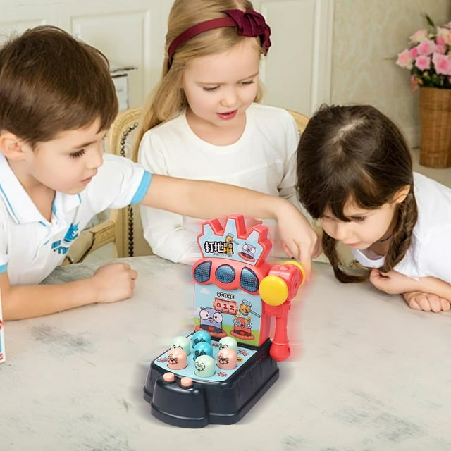 QIPOPIQ Arcade Game Toys, Whack Game Mole, Mini Electronic Interactive Hammering & Pounding Toys, Gift, Cartoon Zombie Style Fun Halloween Toy