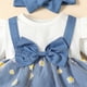 thumbnail image 5 of Odeerbi 3M-2Y Niñas Trajes Canastilla Set Daisy Imprimir Tul Costilla Body Vestido de Punto Pantalones Acampanados Con Diadema Conjunto Pantalones Largos Conjuntos, 5 of 9