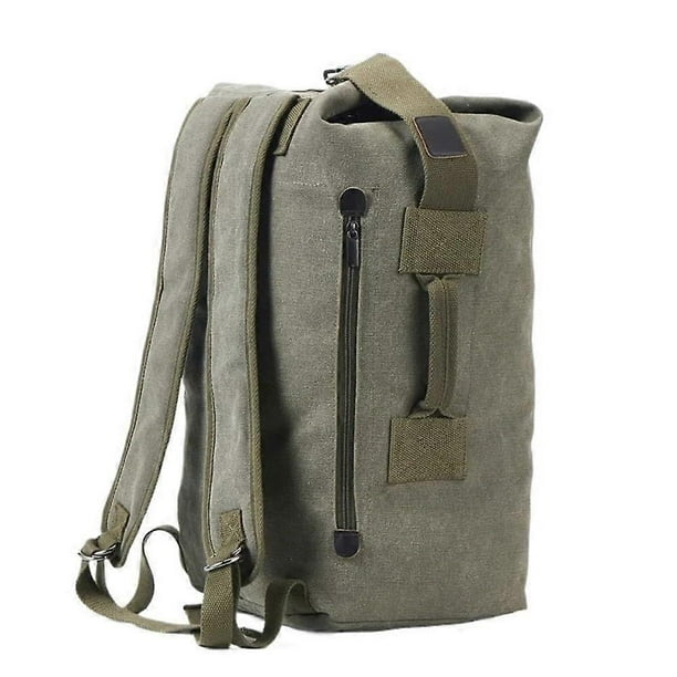 Men's travel backpack, large camping backpack, outdoor adventure (Khaki 30x55x20cm)