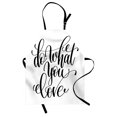 thumbnail image 1 of Love What You Do Apron, Monochrome Style Lettering Design with Hand Calligraphy Elements, Unisex Kitchen Bib with Adjustable Neck for Cooking Gardening, Adult Size, Charcoal Grey White, by Ambesonne, 1 of 4