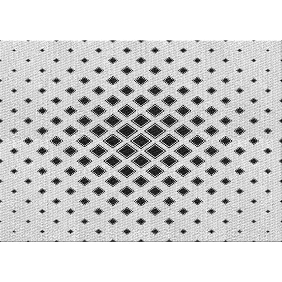 Ahgly Company Indoor Rectangle Patterned Platinum Gray Area Rugs, 5' x 7'