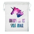 thumbnail image 2 of Unicorn Drawstring Bag Mini Unicorn Gift Bags for Birthdays Make up & Decorations, 2 of 2