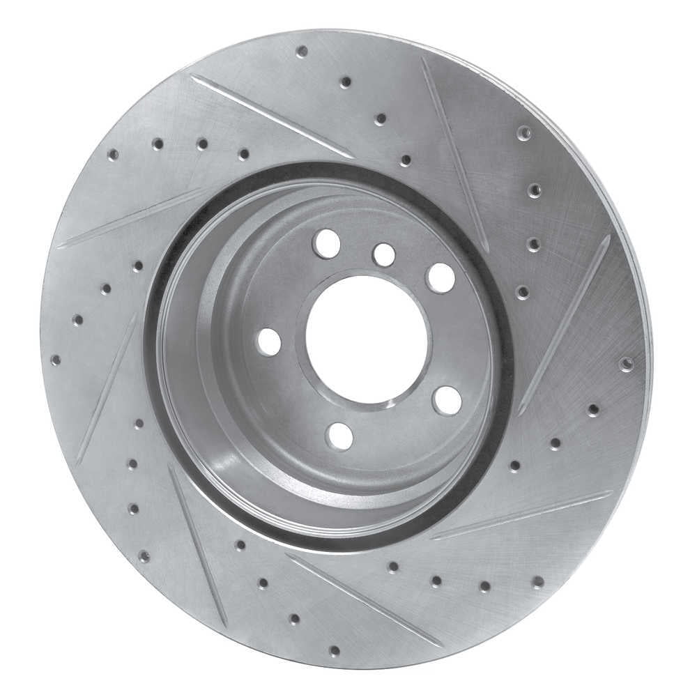 Dynamic Friction Company 631-31141L DFC Brake Rotor - Drilled And Slotted - Silver