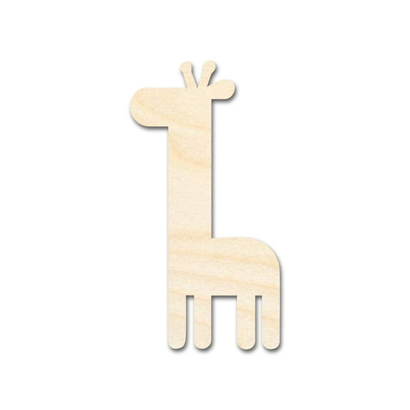 Unfinished Wood Cute Giraffe Shape 10" / 1/2"