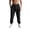 Black, variant on GrmtClth Men's Linen Pants Casual Loose Fit Beach Drawstring Pants Elastic Waist Beach Lightweight Yoga Jogger Trousers with Pockets Army Green 2XL