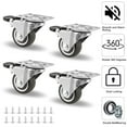 thumbnail image 1 of Heavy Duty Swivel Castor Wheels Trolley Furniture Rubber Rotatable Caster with Safety Lock Brake, 1 of 8