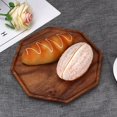 thumbnail image 4 of Bandeja para servir de madera Natural Octangle, plato de madera, servidor de comida para té, platos, soporte para bebidas y agua, 4 of 8