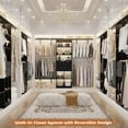 thumbnail image 5 of Closet System - 4.75-8FT Closet Organizer System with Wooden Drawers & Cube Storage Organizer, Up To 96" Closet Systems for Nursery & Walk-In Closets with Cuttable Hanging Shelving, White, 5 of 18