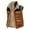 Khaki, variant on Men's Colorblock Outdoor Sports Fleece-lined Vest with Multi-pocket, Khaki, Size L