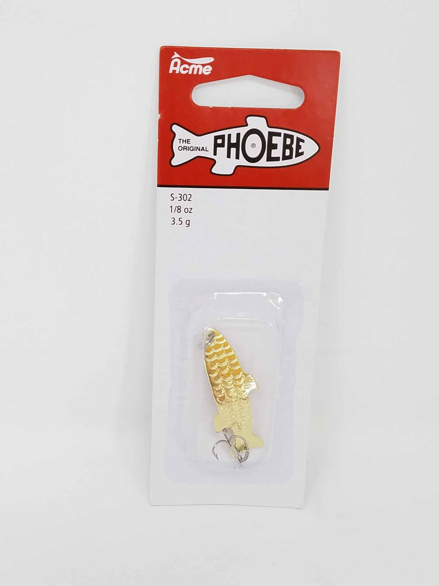 (2 pack) Acme Tackle Phoebe, Fishing Lure Spoon, 1/8 oz., Gold