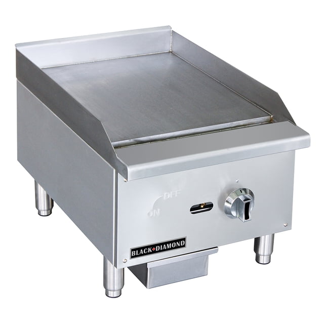 Black Diamond BDECTG-16 16" Gas Griddle w/ Manual Controls - 5/8" Steel Plate, Natural Gas