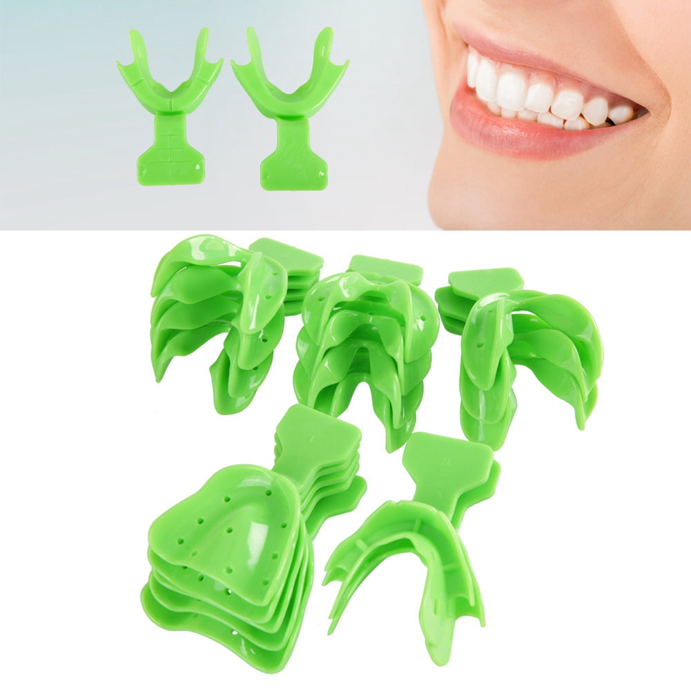 Cergrey 18pcs/set Dental Edentulous Jaw Trays Full Complete Denture