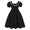 Black-2, variant on PINQI Kids Party Birthday A Line Dress Girls Square Neck Dress Summer Solid Color Fly Sleeves Back Bow Tie Dress A-Line Mini Dress(Pink-1,12-24 Months)
